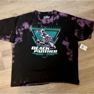 Marvel Avengers Black Panther King Of Wakanda Men’s T-Shirt Purple Tie Dye 2XL